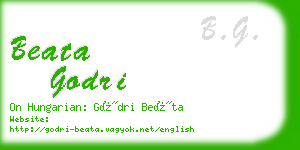 beata godri business card